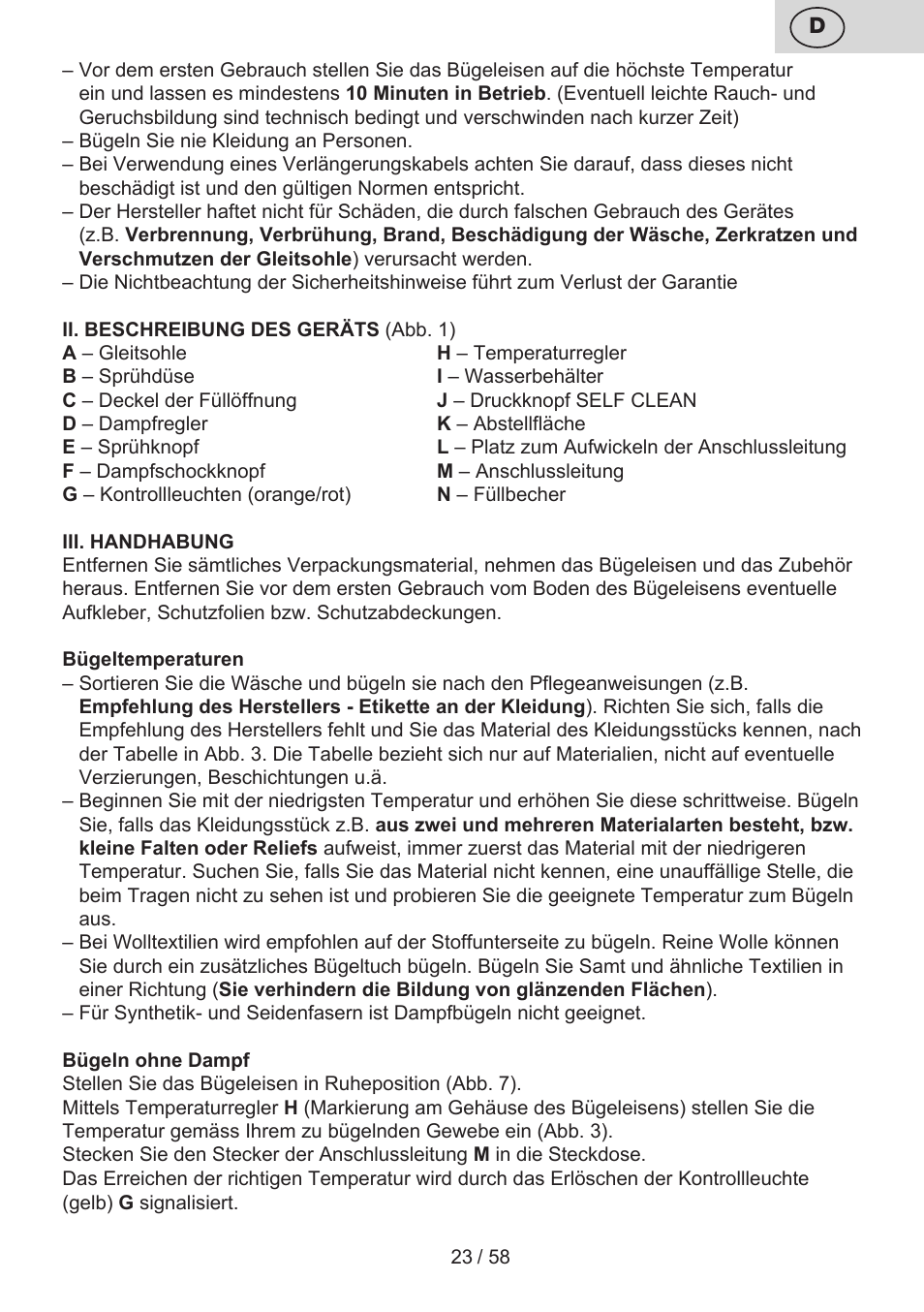 ETA Lancetta User Manual | Page 23 / 60