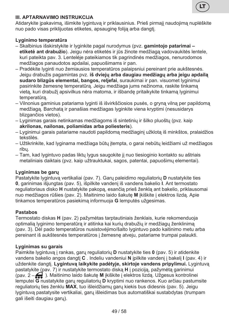 ETA Lancetta User Manual | Page 49 / 60