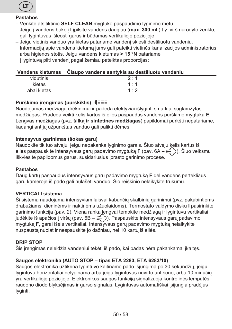 ETA Lancetta User Manual | Page 50 / 60