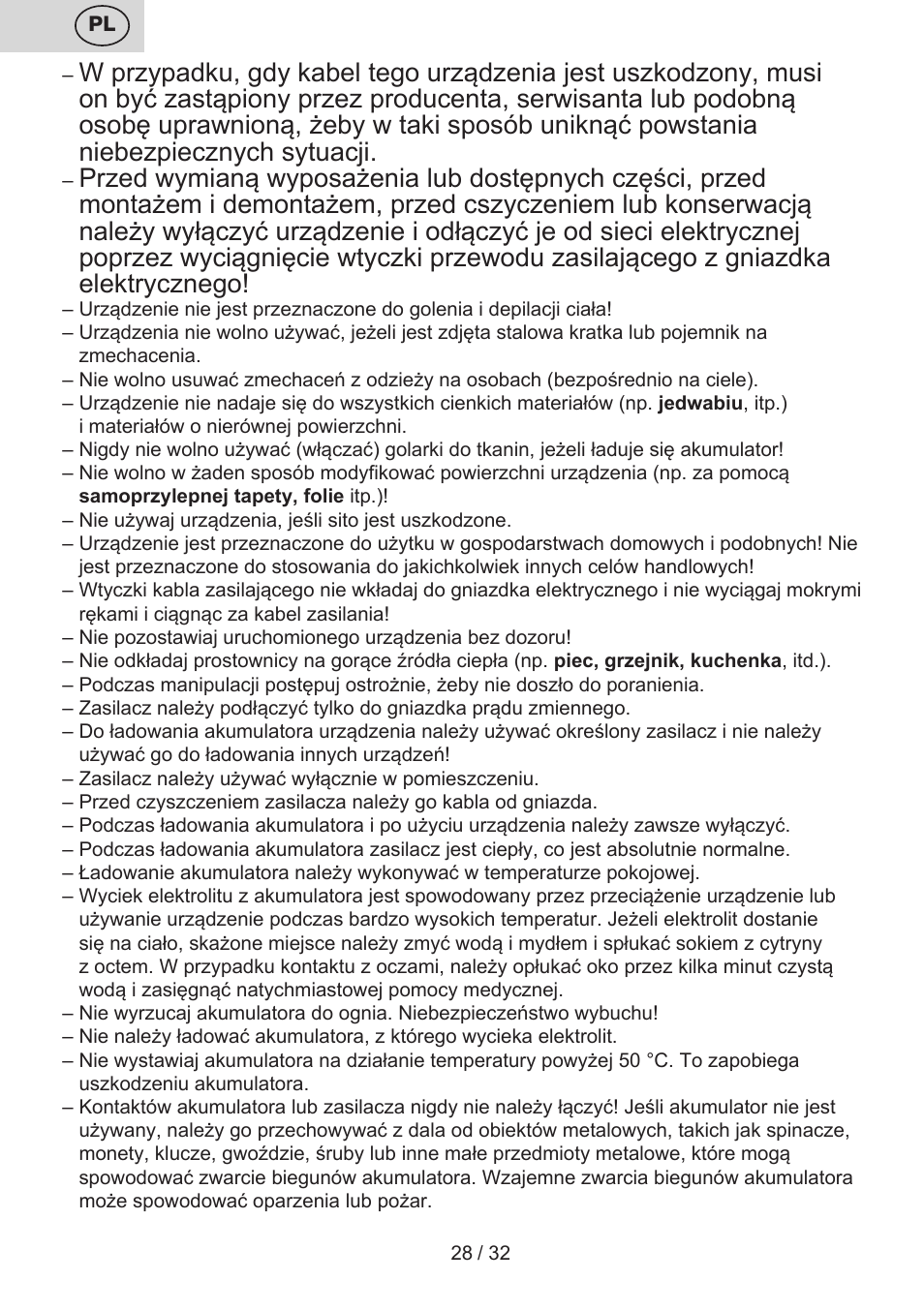 ETA Linty User Manual | Page 28 / 36