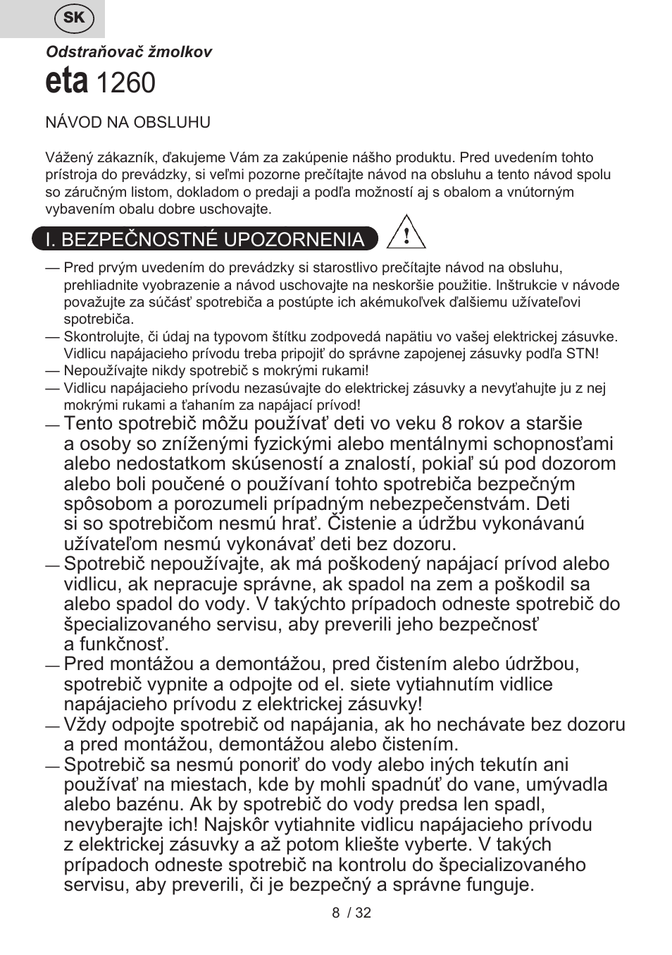 ETA Linty User Manual | Page 8 / 36