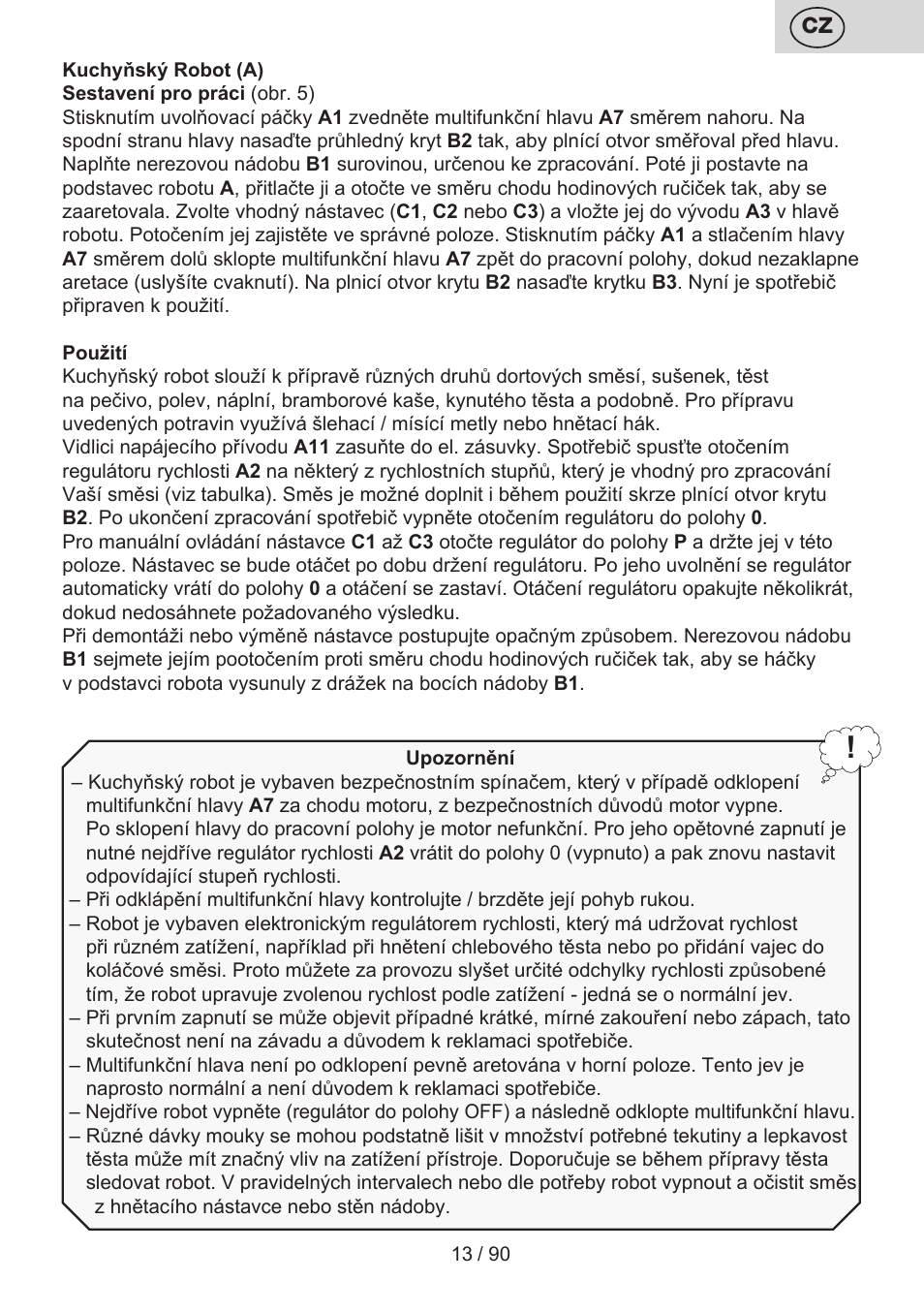 ETA Gratus Maxipasta User Manual | Page 13 / 92