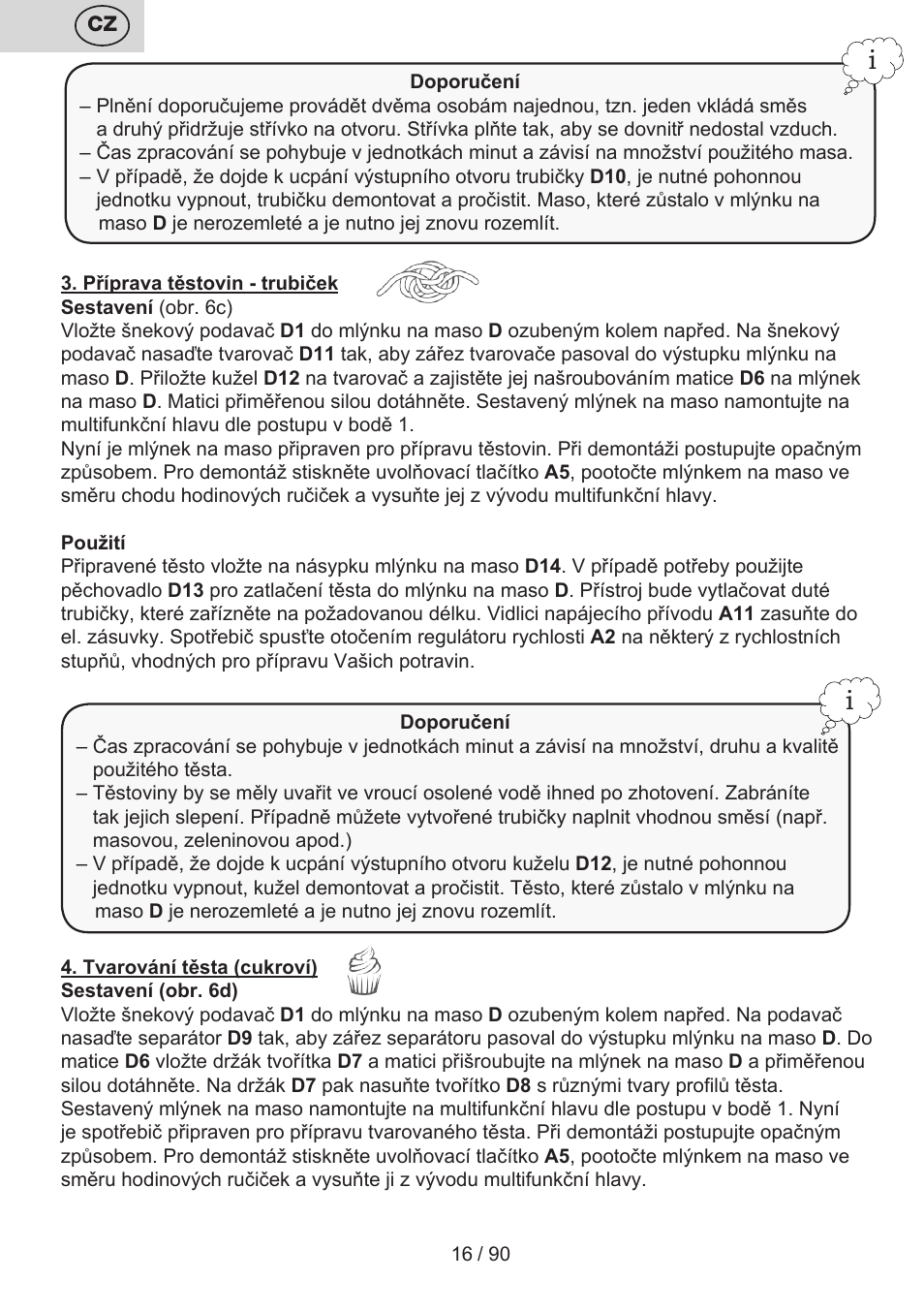 ETA Gratus Maxipasta User Manual | Page 16 / 92