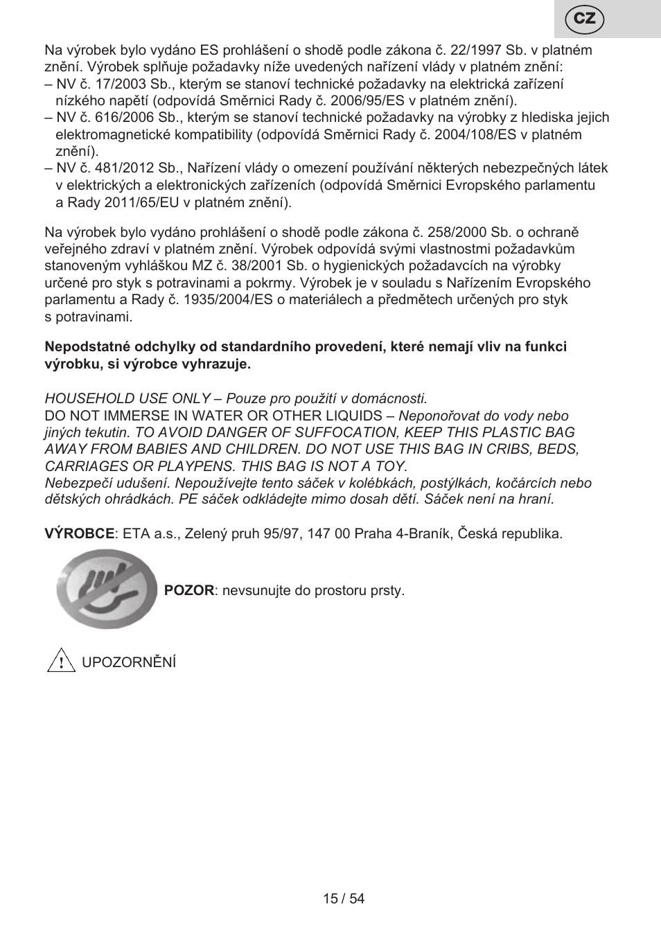 ETA Mezo User Manual | Page 15 / 56