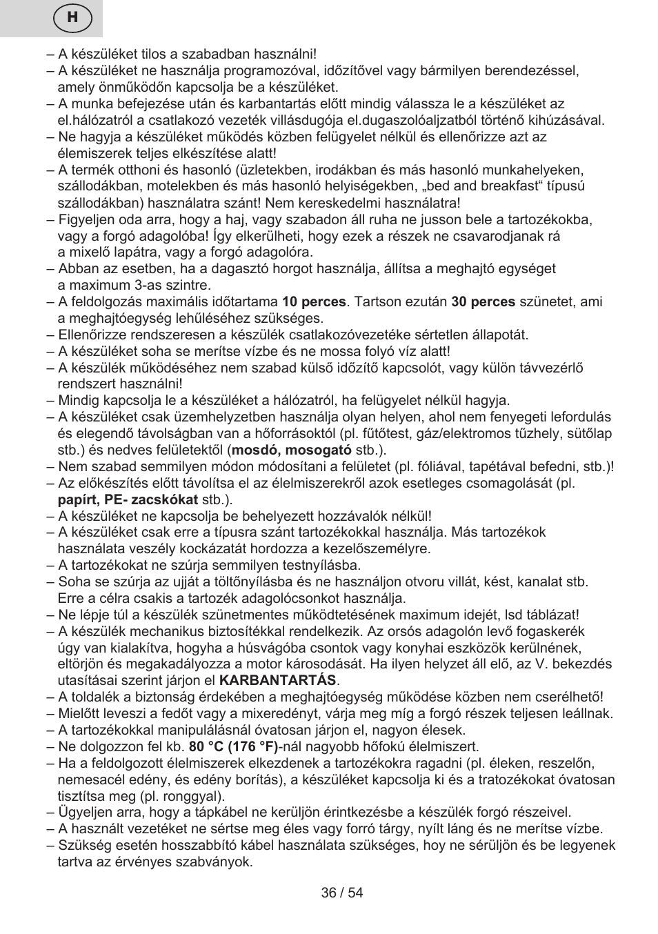 ETA Mezo User Manual | Page 36 / 56