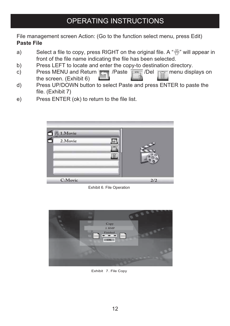 Operating instructions | Curtis DPF711A User Manual | Page 13 / 20