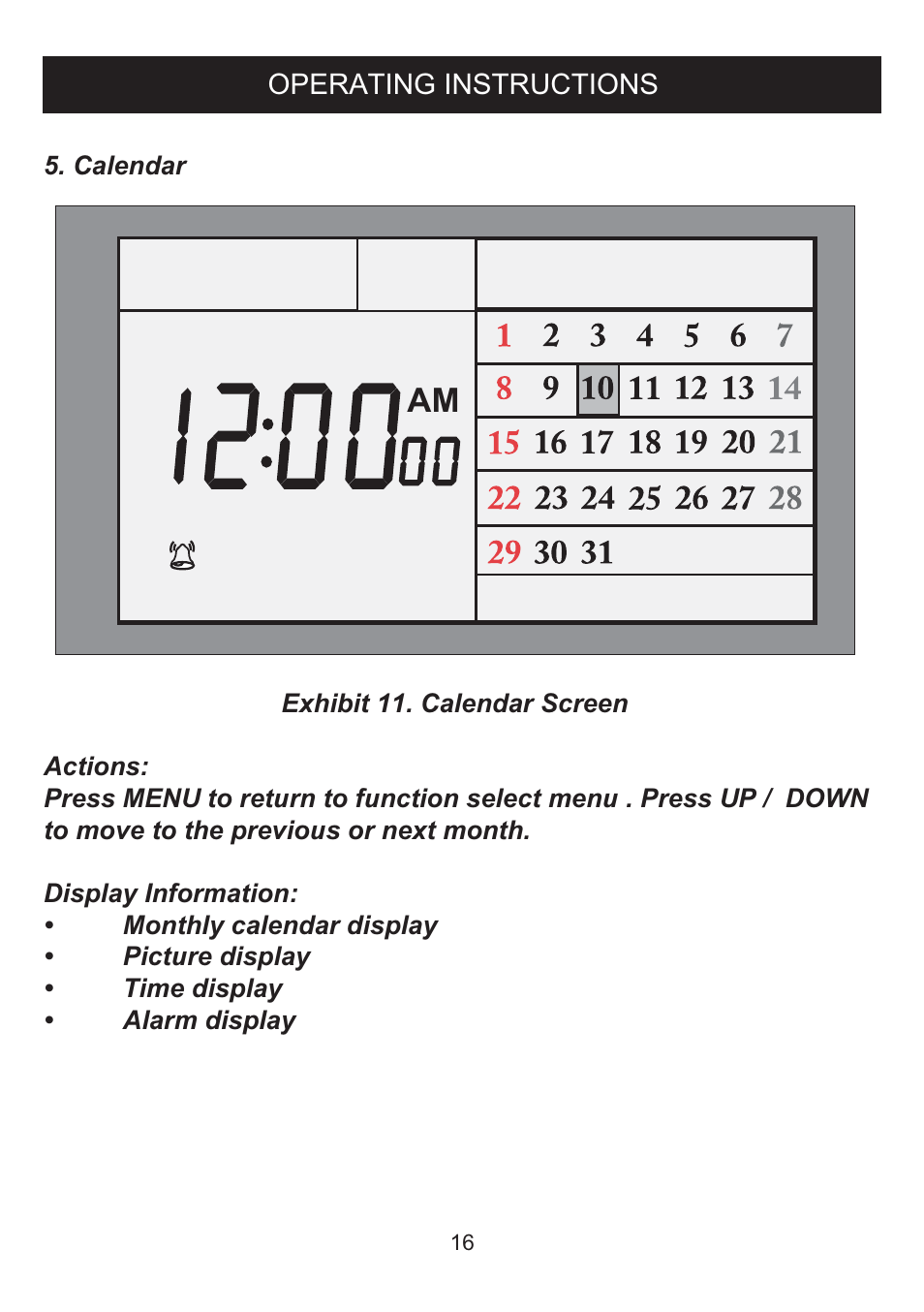 Curtis DPF711A User Manual | Page 17 / 20