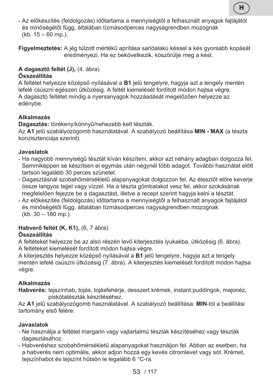 ETA Centrino s doplňkovým příslušenstvím User Manual | Page 53 / 120