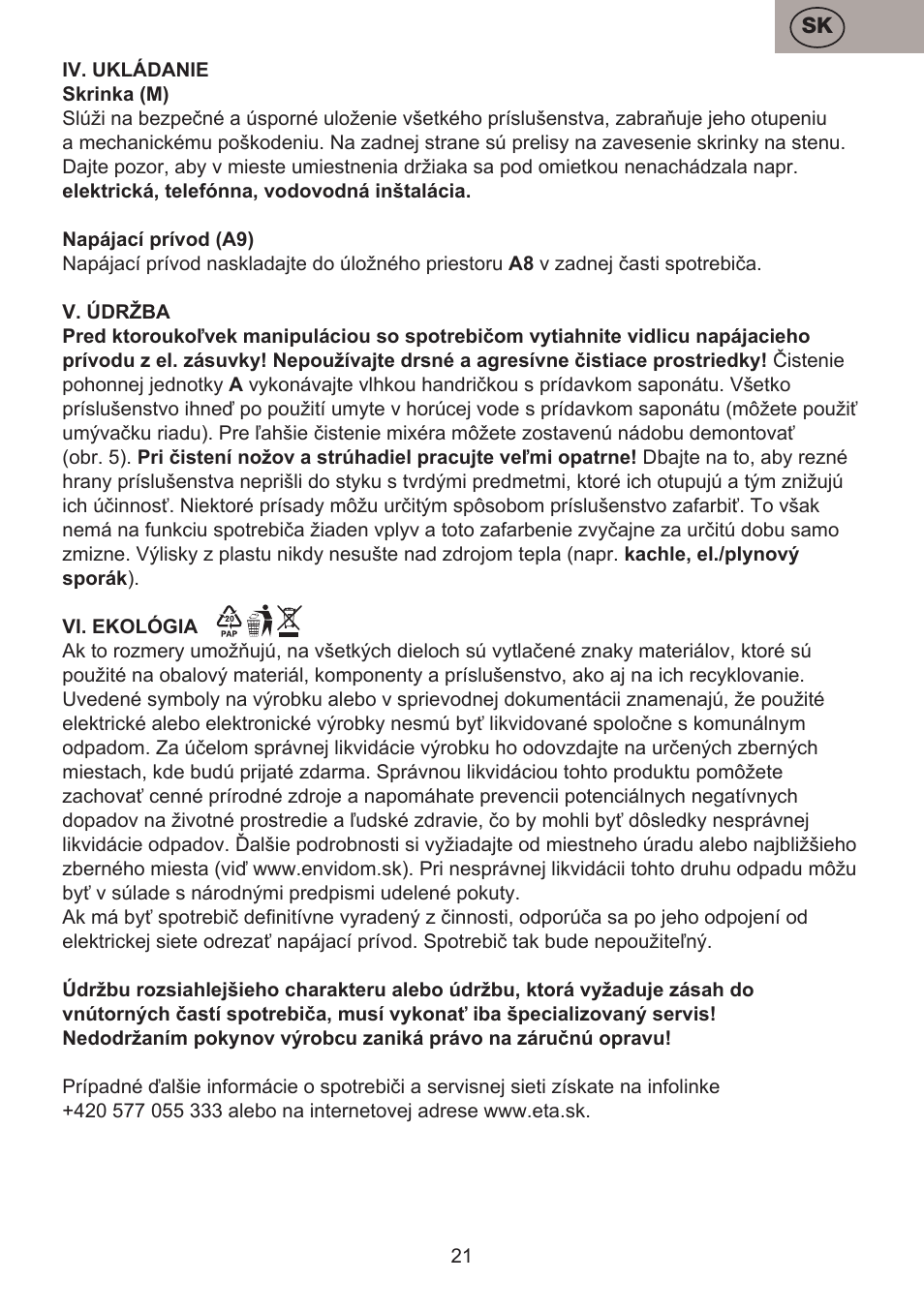 ETA Bross User Manual | Page 21 / 68