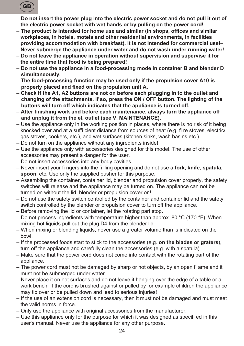 ETA Bross User Manual | Page 24 / 68