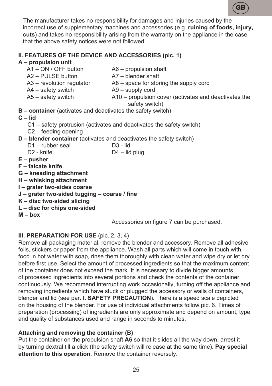 ETA Bross User Manual | Page 25 / 68