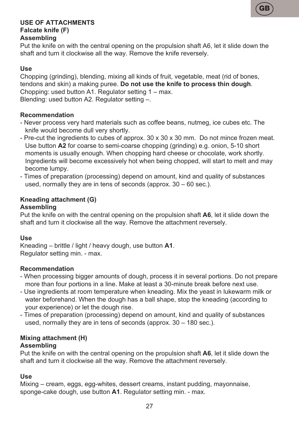 ETA Bross User Manual | Page 27 / 68