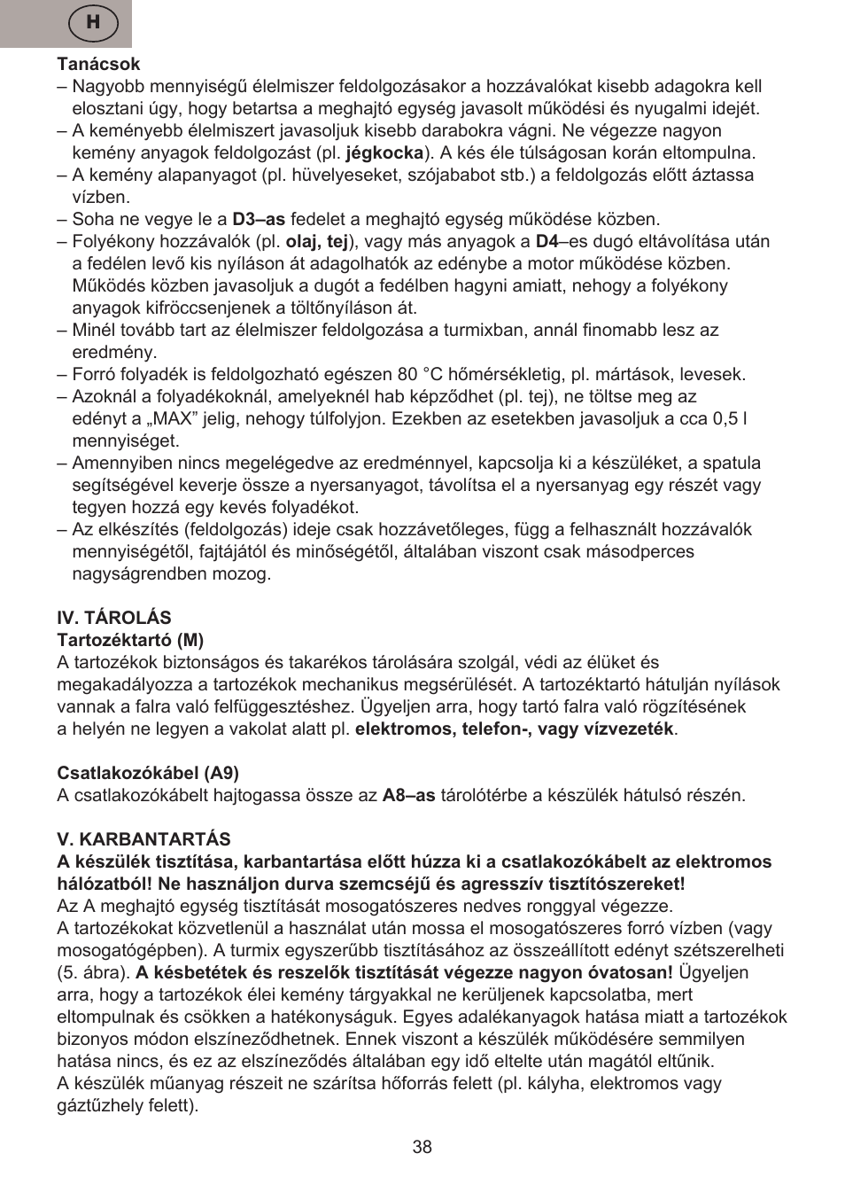 ETA Bross User Manual | Page 38 / 68