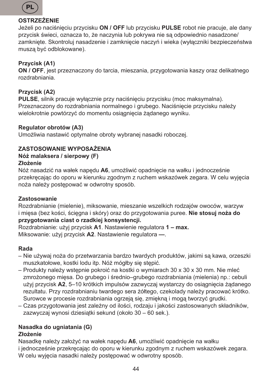 ETA Bross User Manual | Page 44 / 68