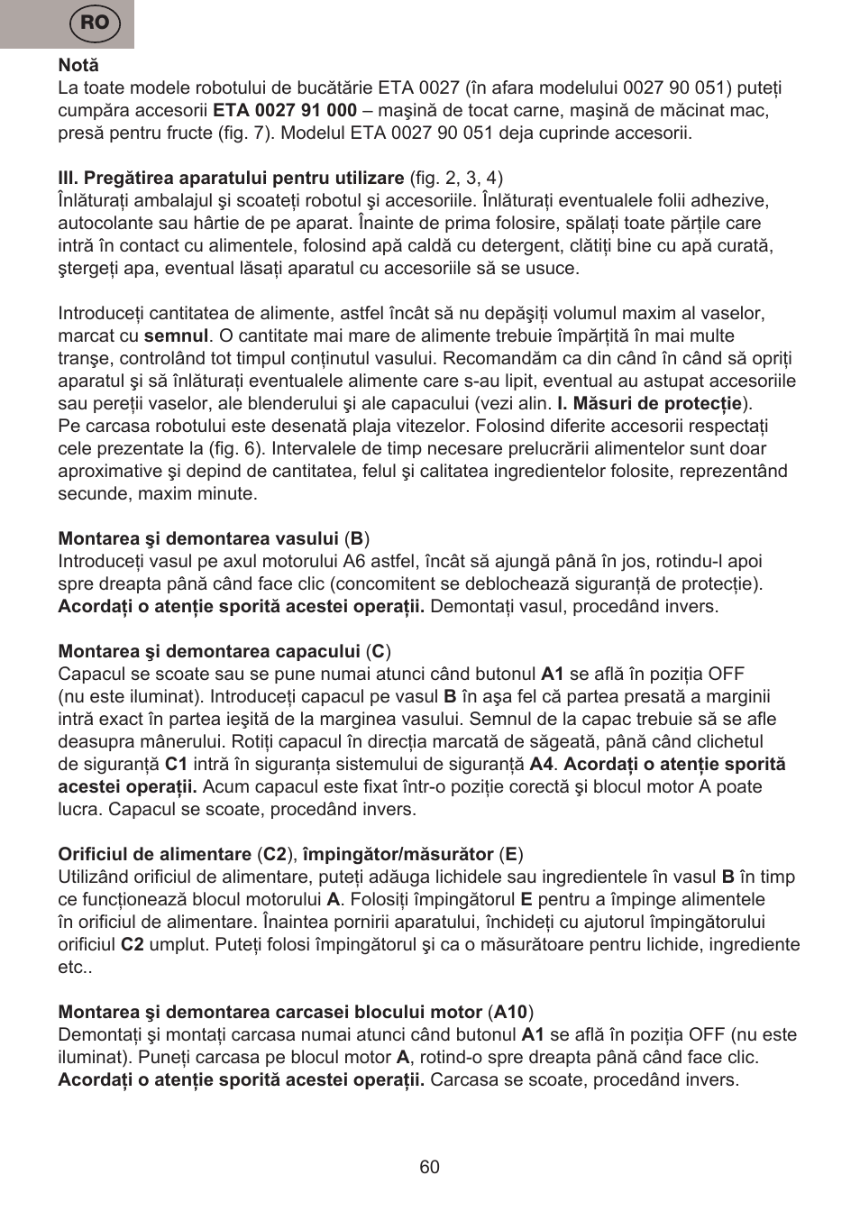 ETA Bross User Manual | Page 60 / 68