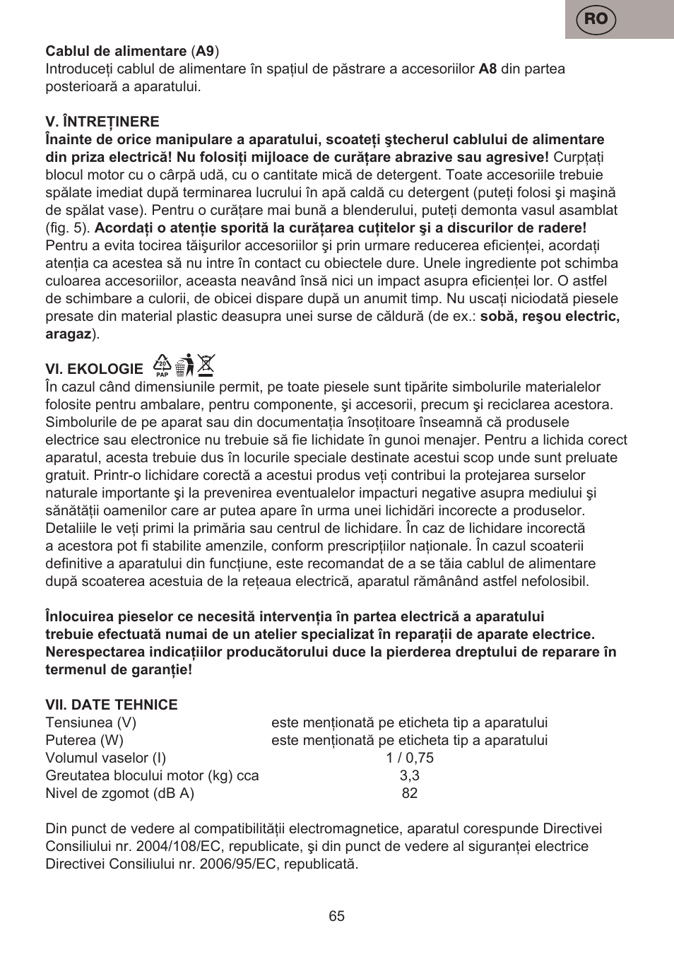 ETA Bross User Manual | Page 65 / 68