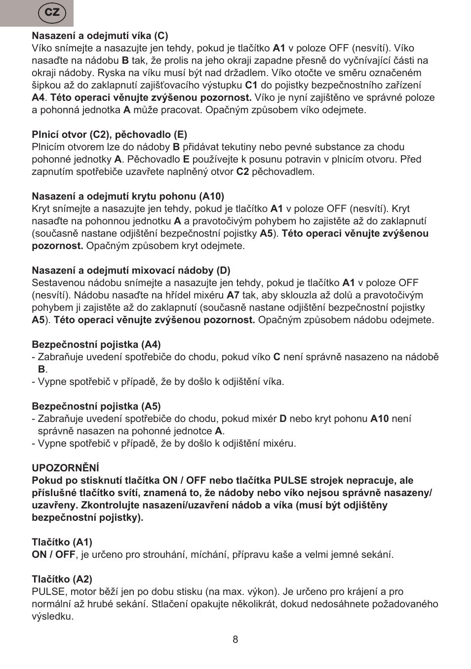 ETA Bross User Manual | Page 8 / 68