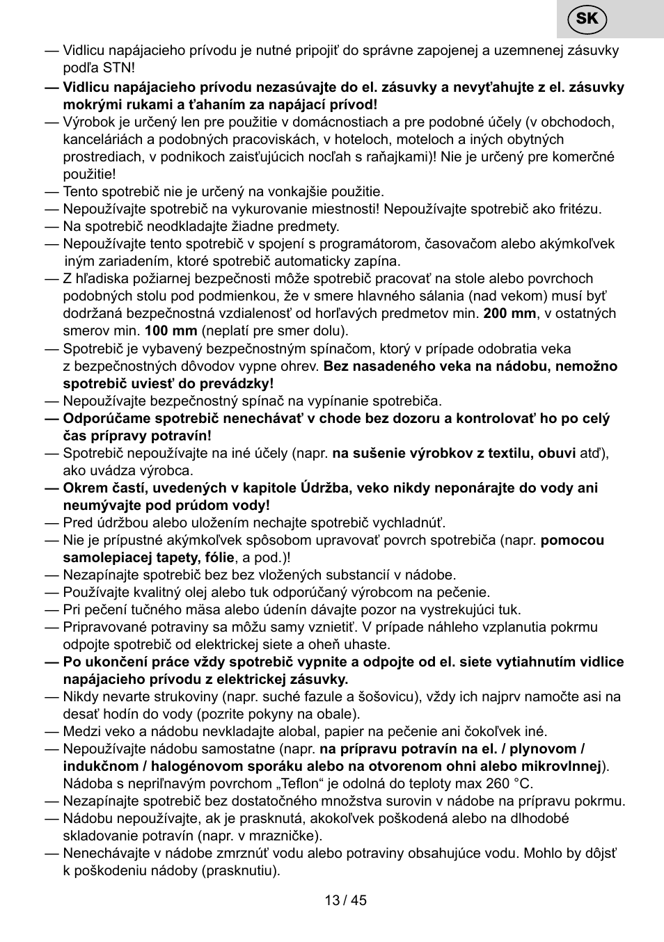 ETA PEČENKA User Manual | Page 13 / 48