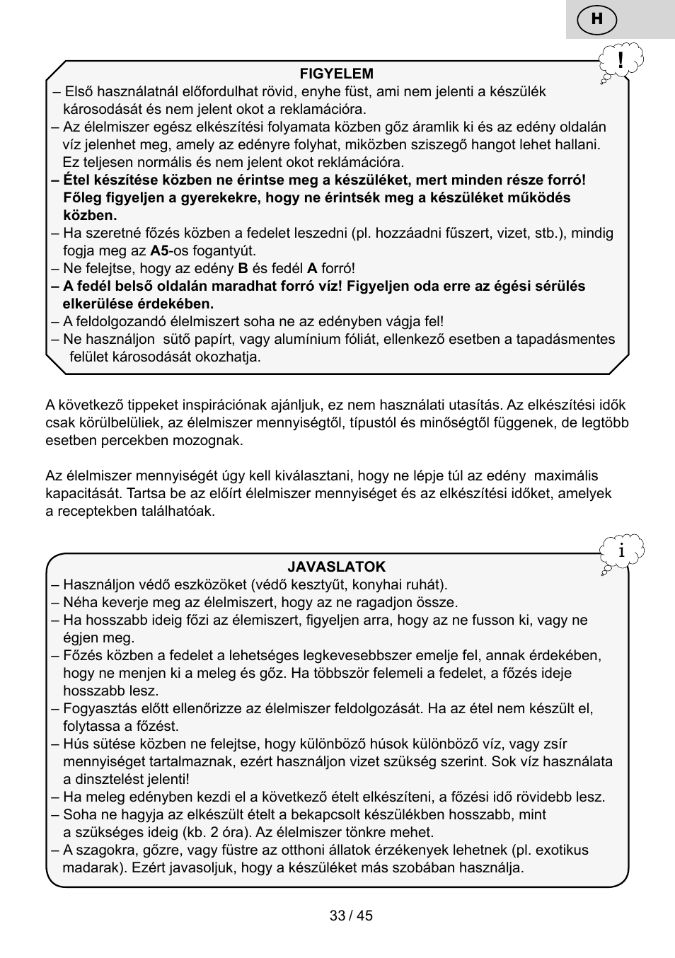 ETA PEČENKA User Manual | Page 33 / 48