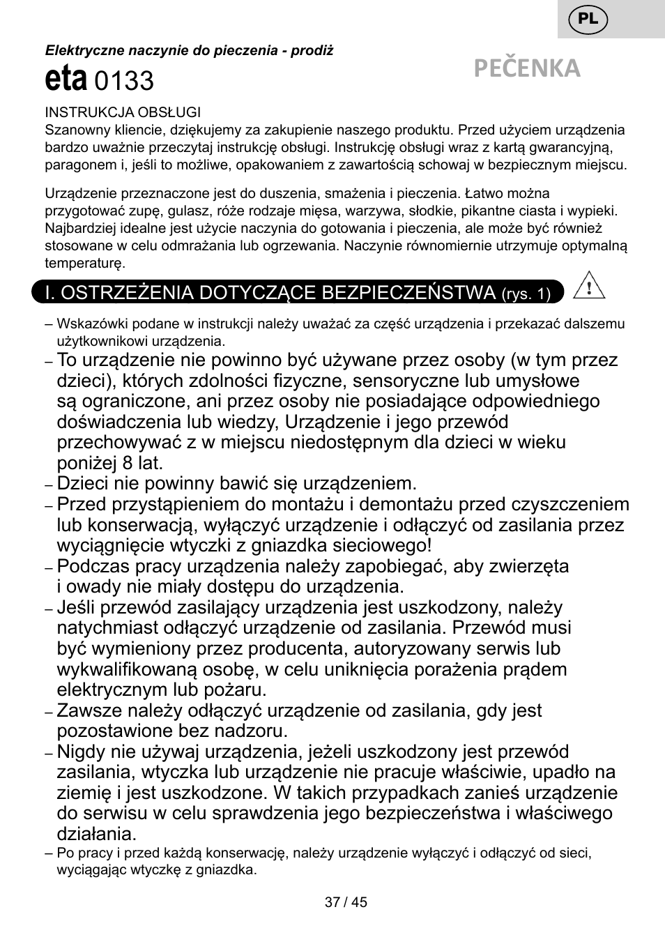 Pečenka | ETA PEČENKA User Manual | Page 37 / 48