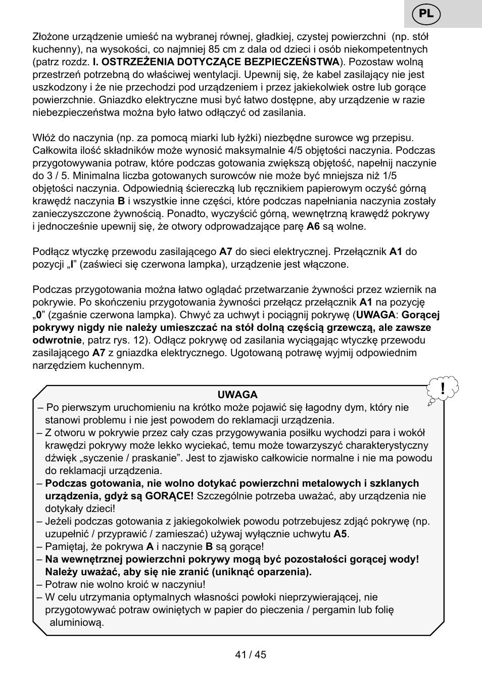 ETA PEČENKA User Manual | Page 41 / 48