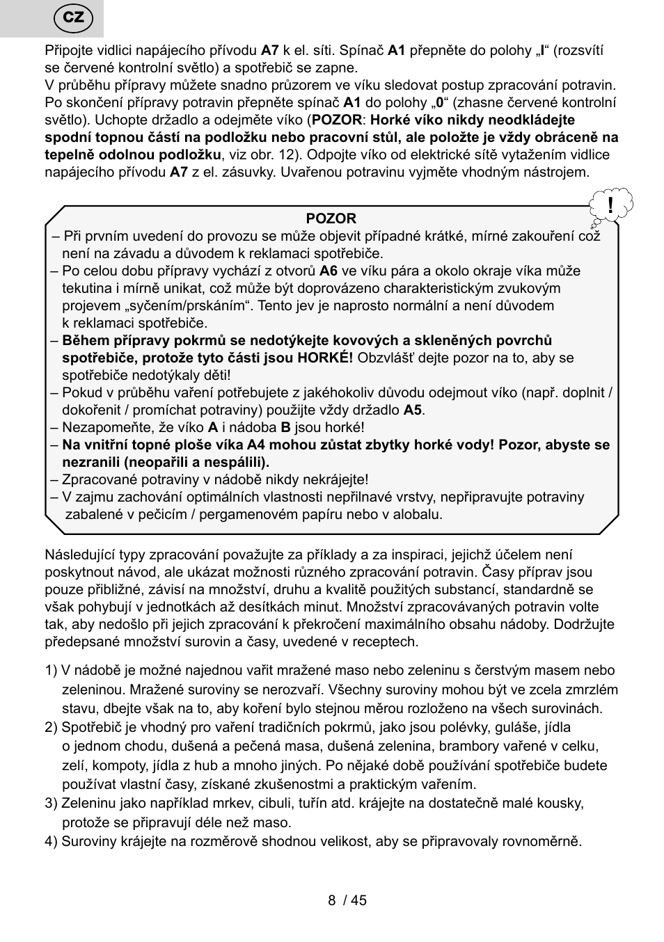 ETA PEČENKA User Manual | Page 8 / 48