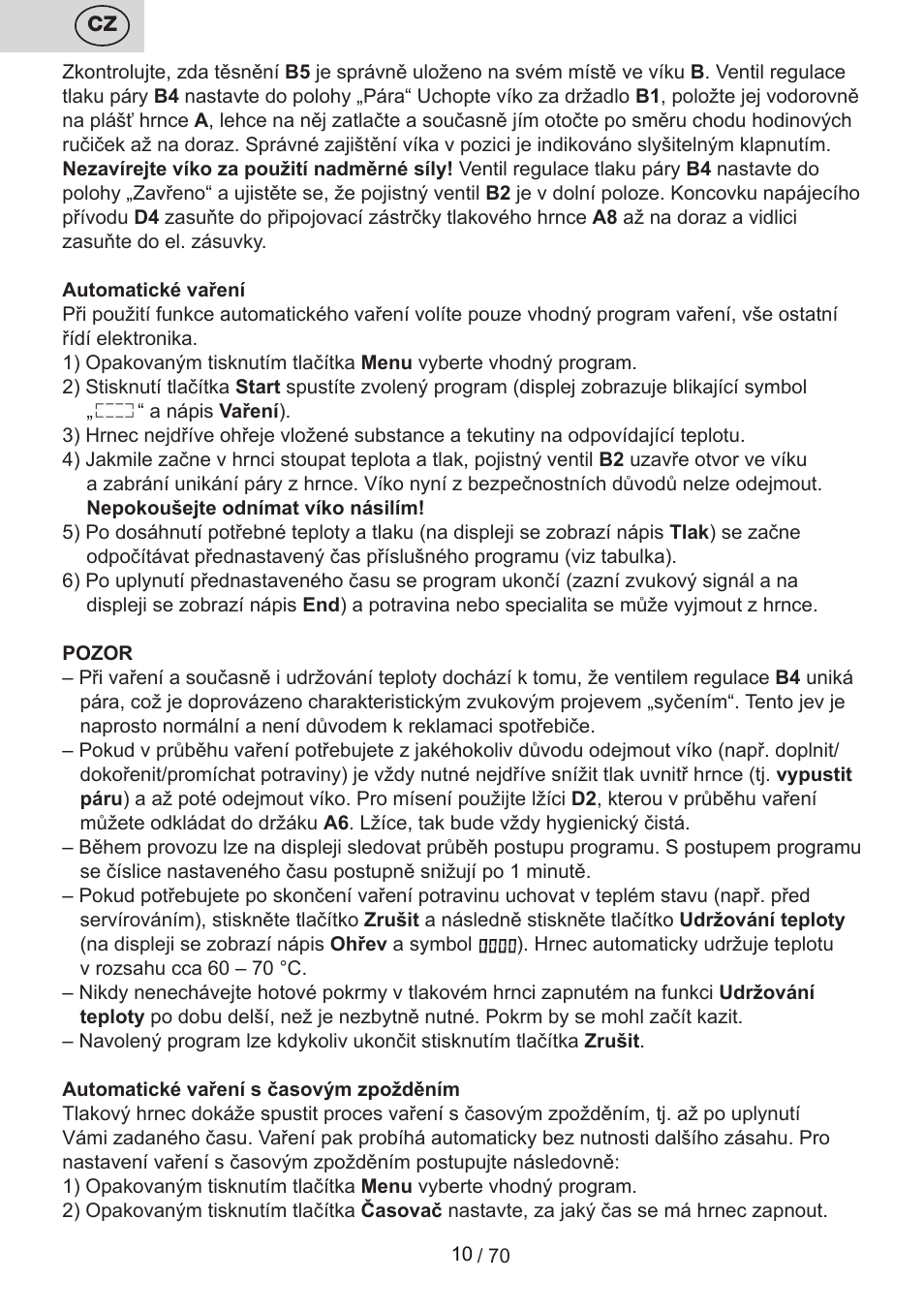 ETA Biopot User Manual | Page 10 / 72