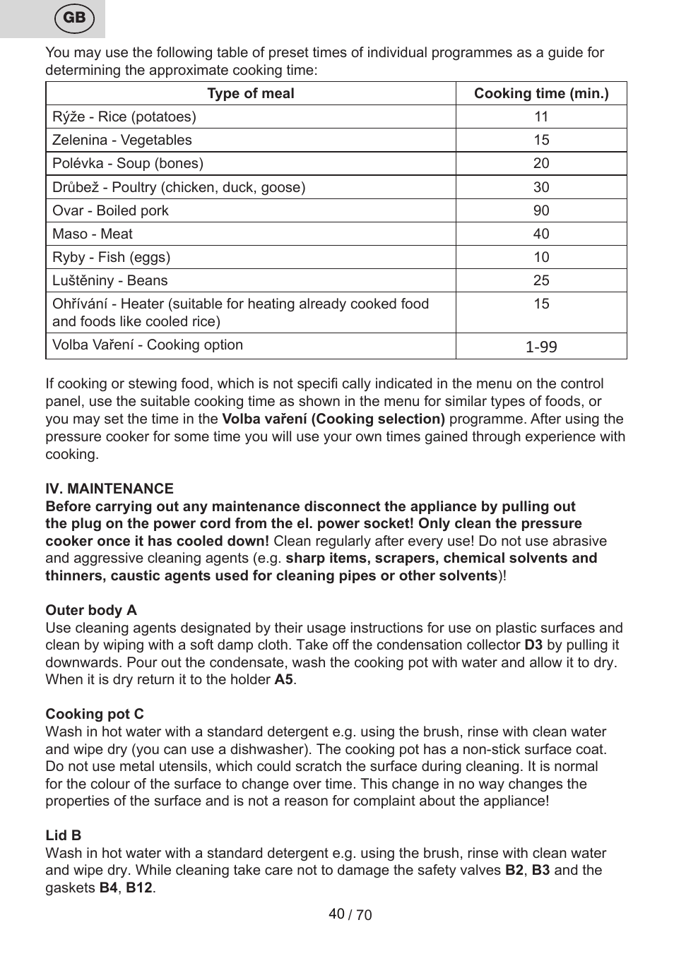 ETA Biopot User Manual | Page 40 / 72