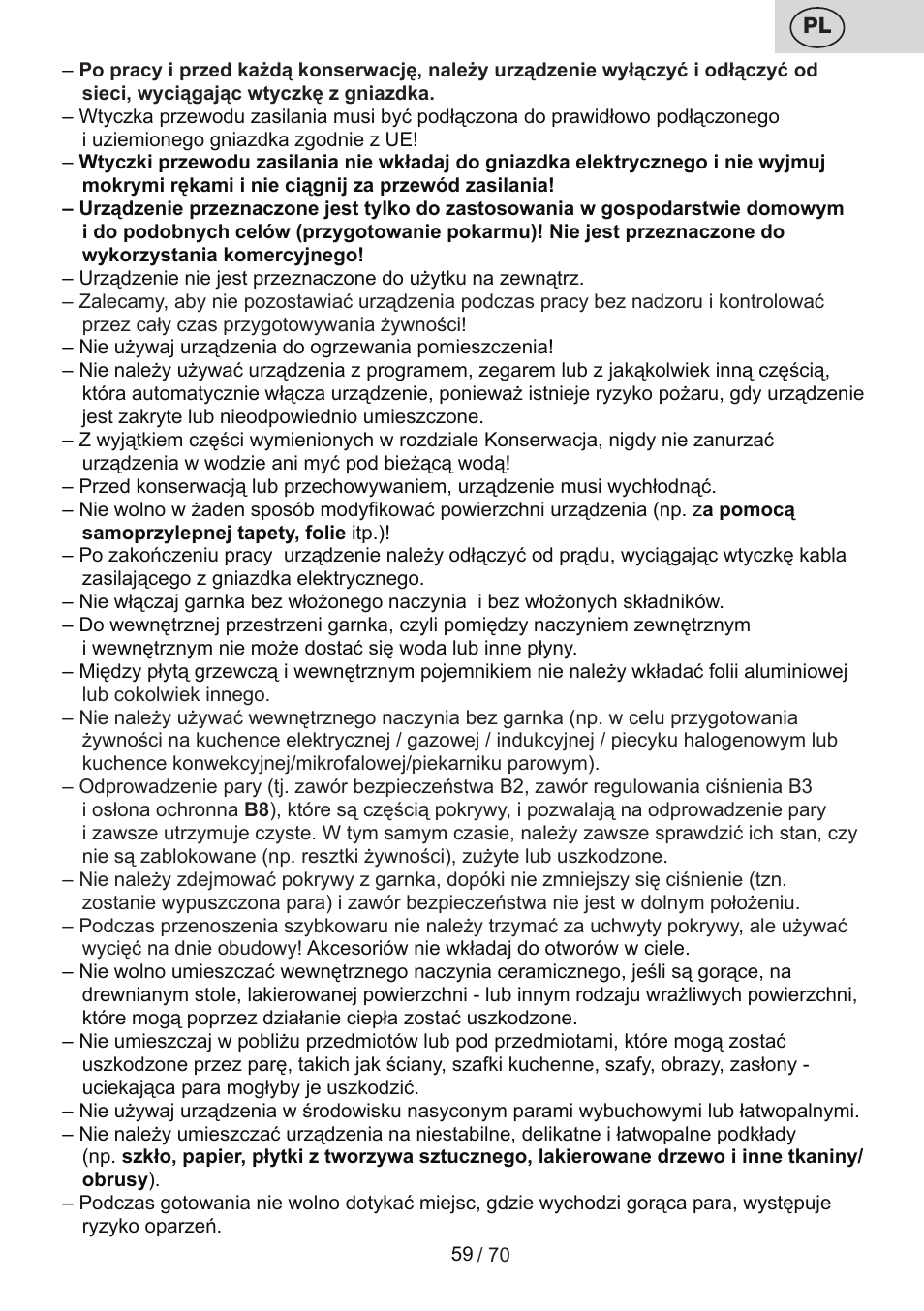 ETA Biopot User Manual | Page 59 / 72