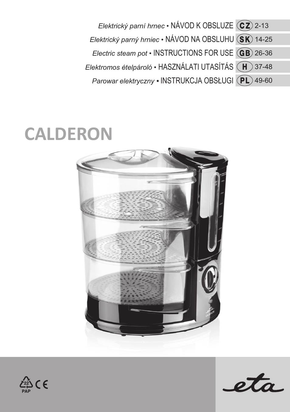 ETA Calderon User Manual | 64 pages