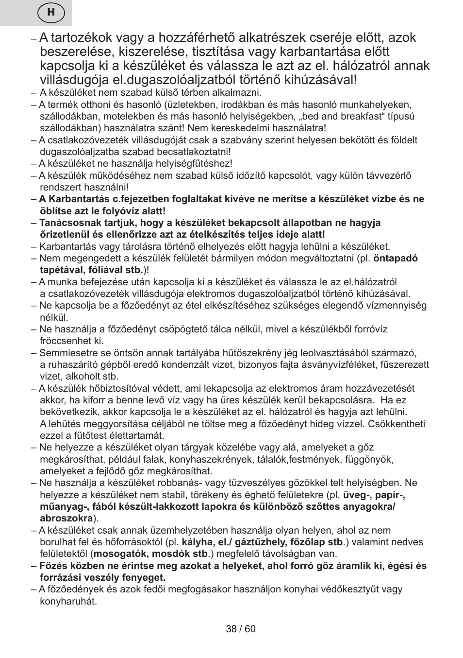 ETA Calderon User Manual | Page 38 / 64