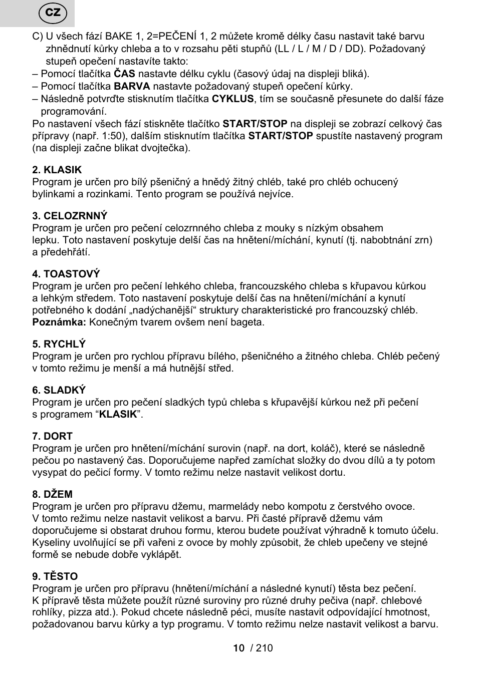 ETA Duplica Vital User Manual | Page 10 / 212