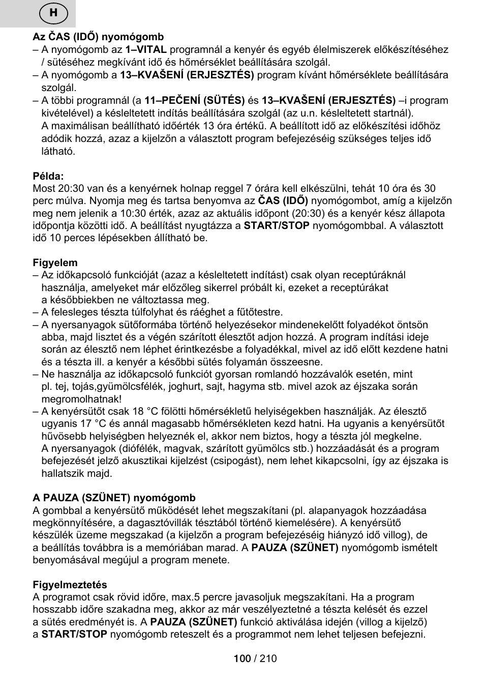 ETA Duplica Vital User Manual | Page 100 / 212