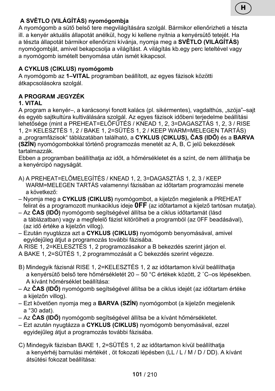 ETA Duplica Vital User Manual | Page 101 / 212