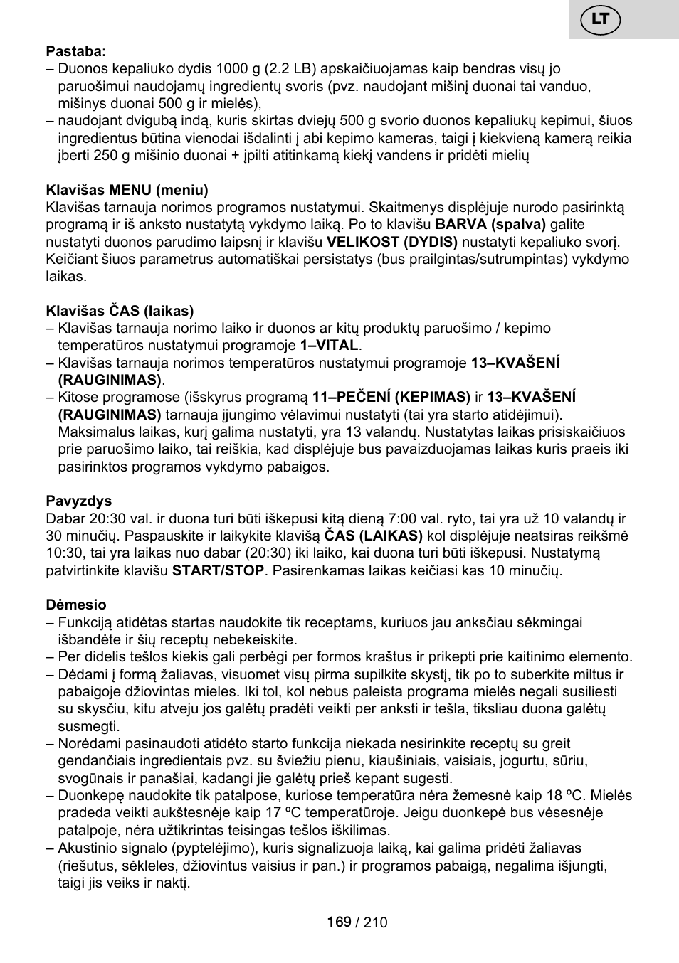 ETA Duplica Vital User Manual | Page 169 / 212