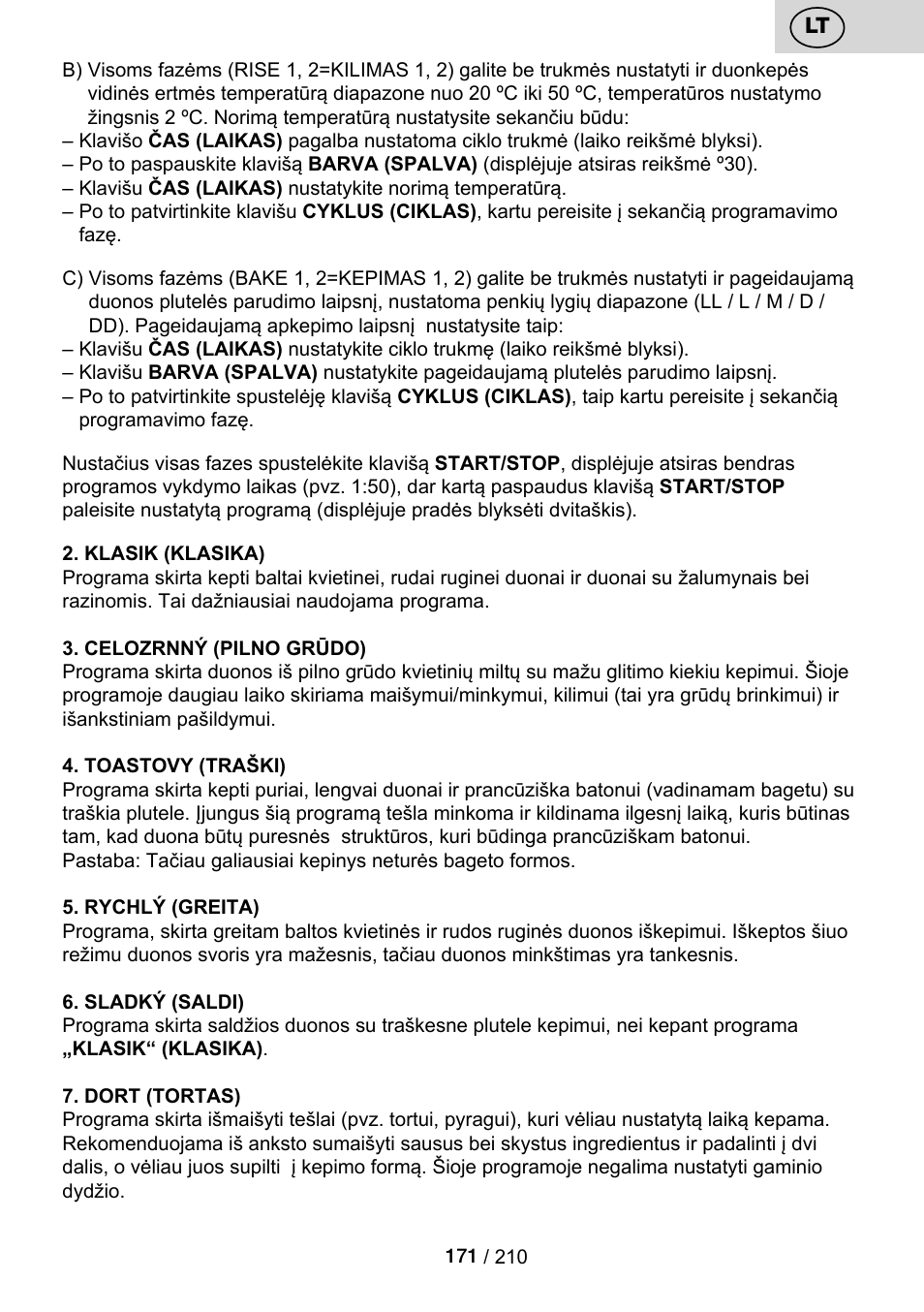 ETA Duplica Vital User Manual | Page 171 / 212