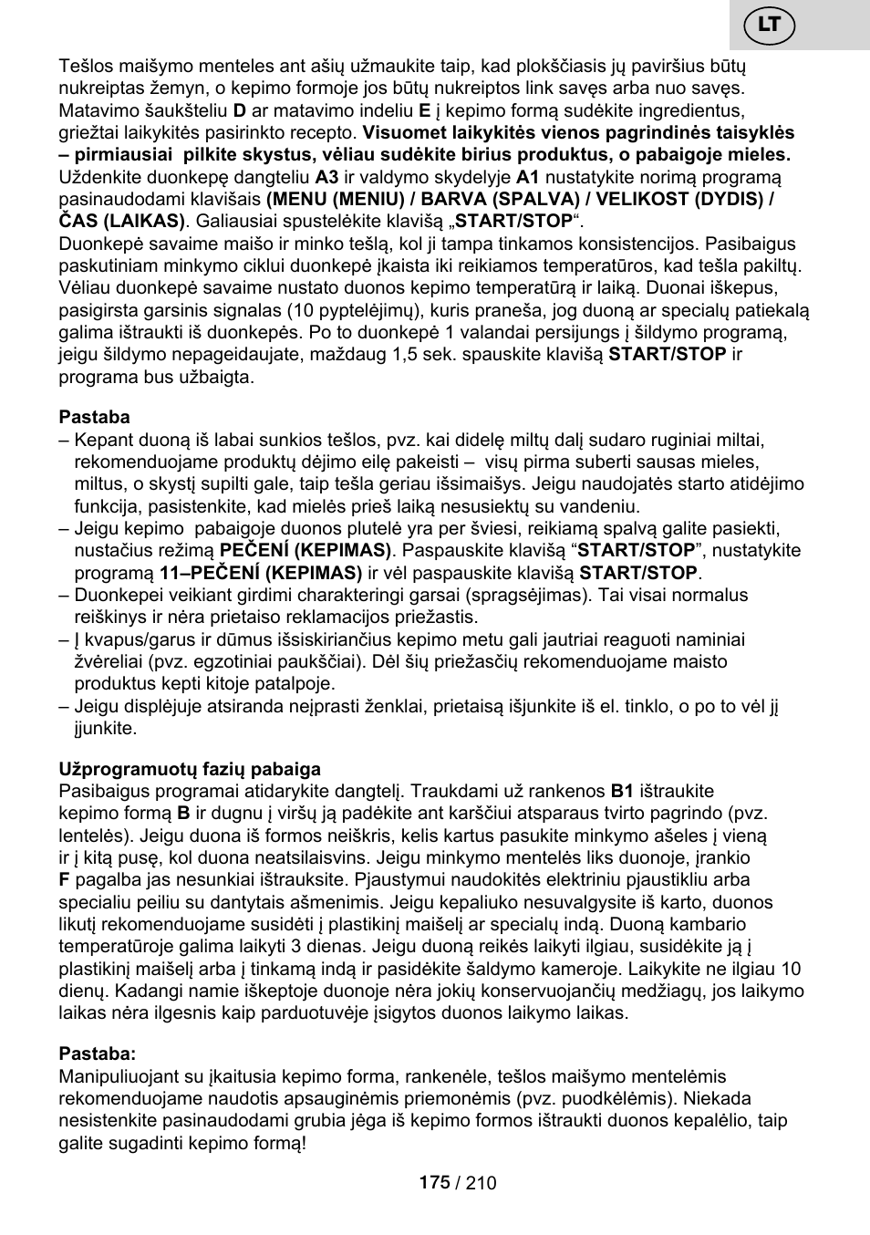 ETA Duplica Vital User Manual | Page 175 / 212