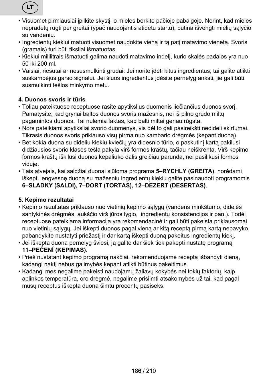 ETA Duplica Vital User Manual | Page 186 / 212