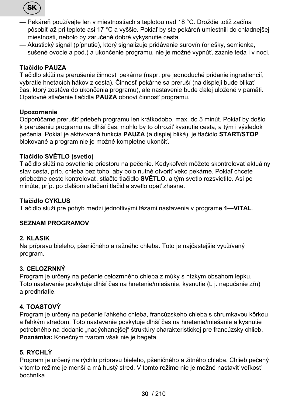 ETA Duplica Vital User Manual | Page 30 / 212