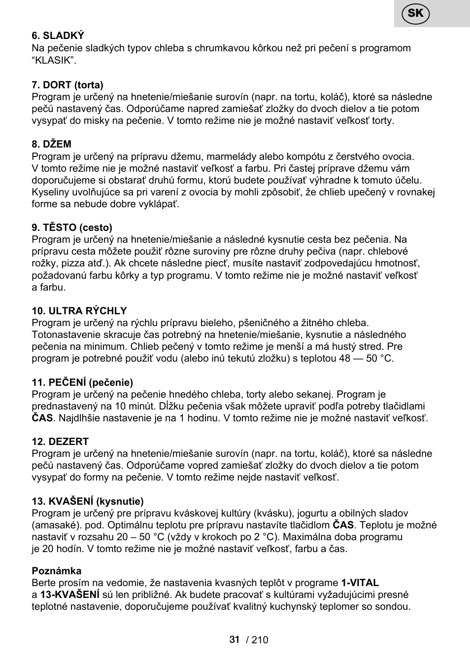 ETA Duplica Vital User Manual | Page 31 / 212