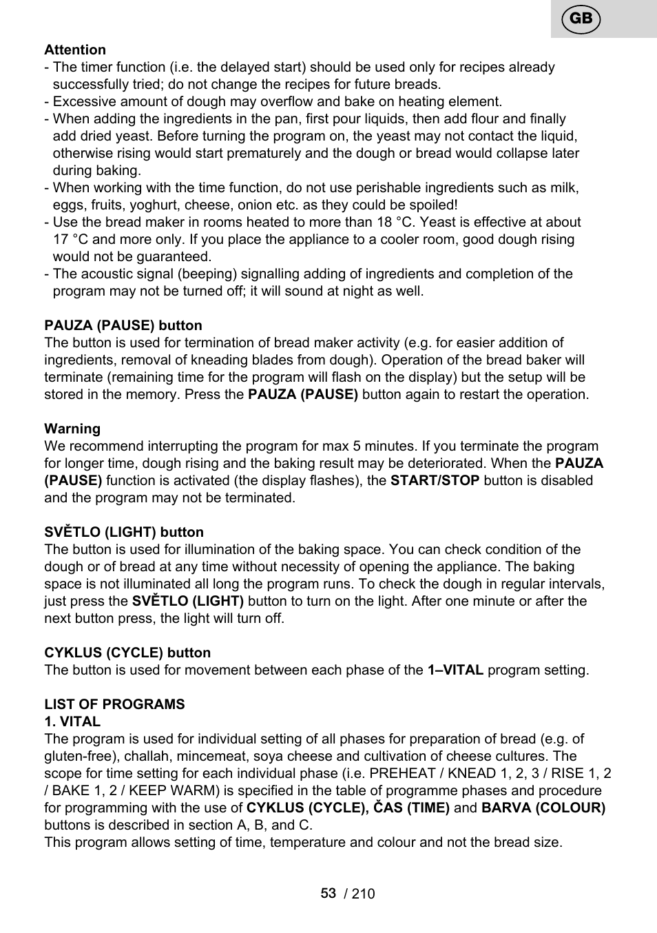 ETA Duplica Vital User Manual | Page 53 / 212