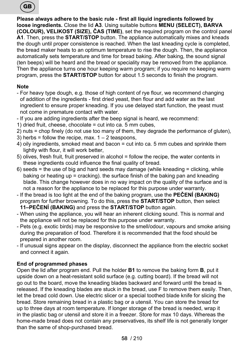 ETA Duplica Vital User Manual | Page 58 / 212