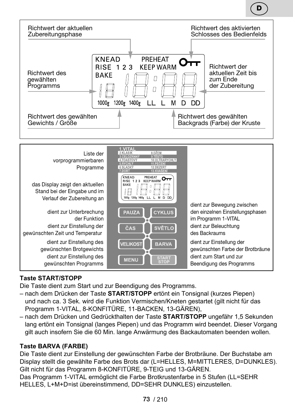 ETA Duplica Vital User Manual | Page 73 / 212