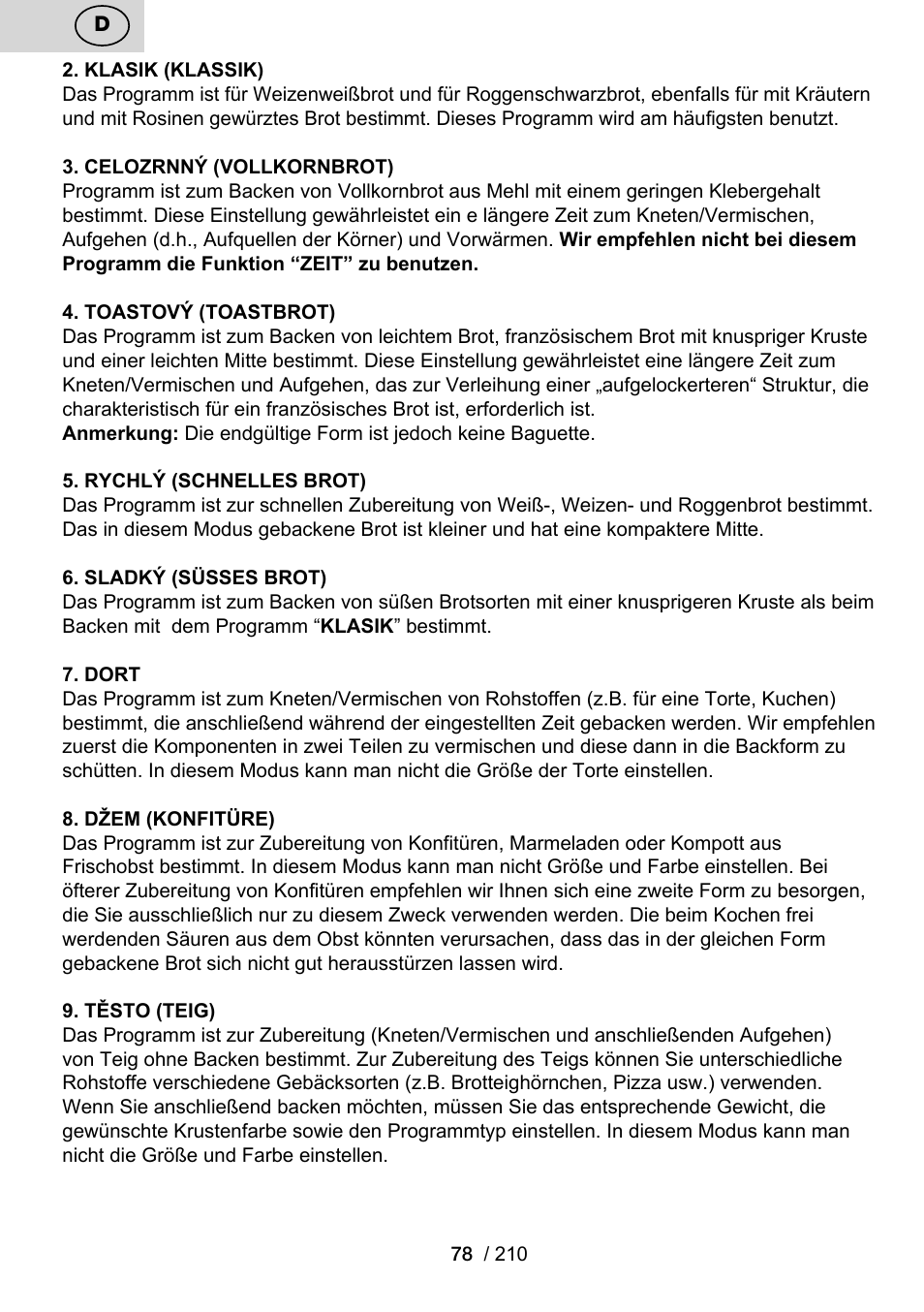 ETA Duplica Vital User Manual | Page 78 / 212