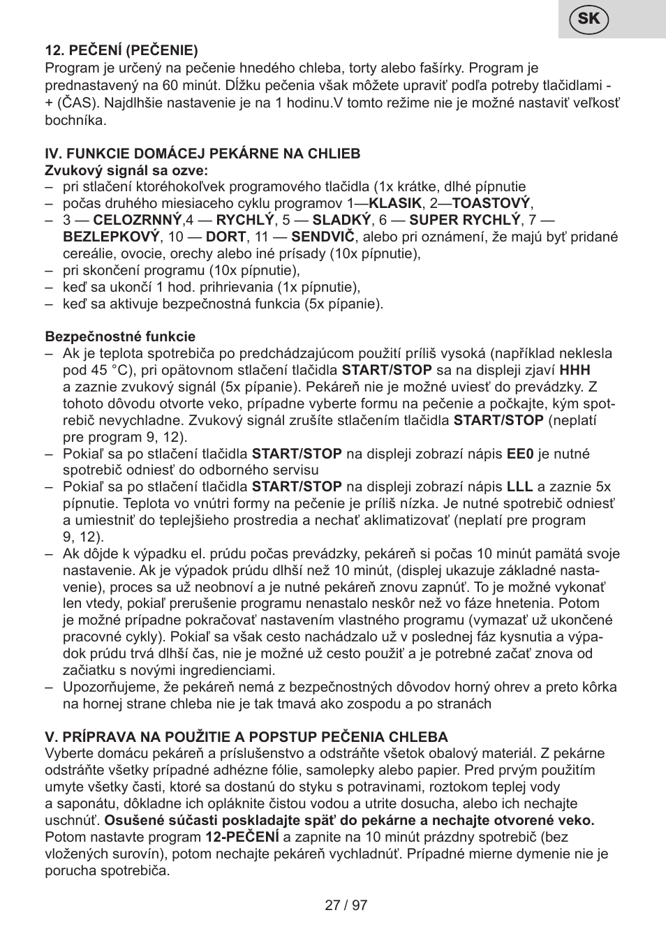 ETA Crustum User Manual | Page 27 / 100