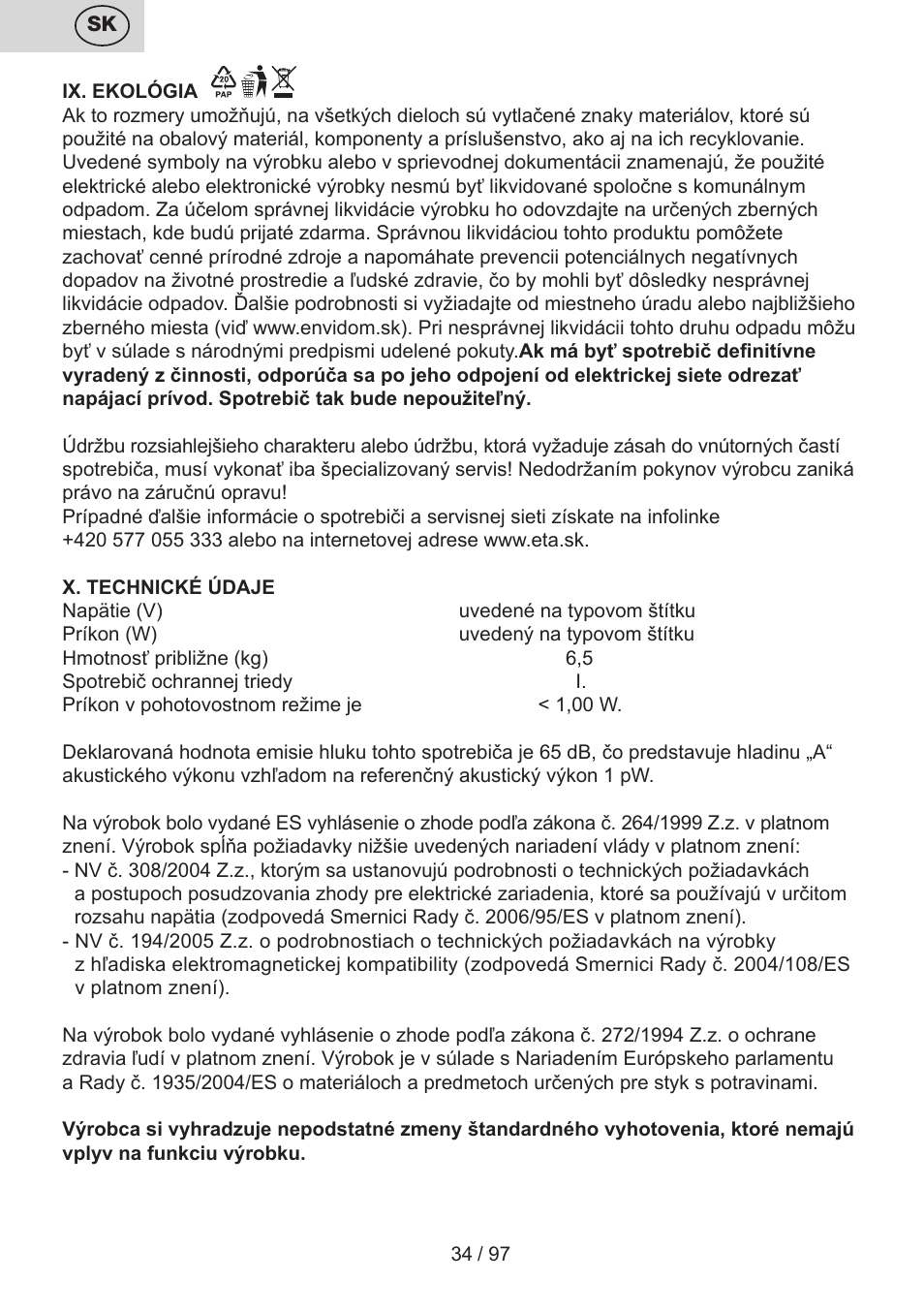 ETA Crustum User Manual | Page 34 / 100