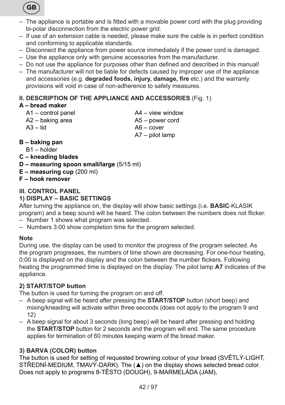 ETA Crustum User Manual | Page 42 / 100