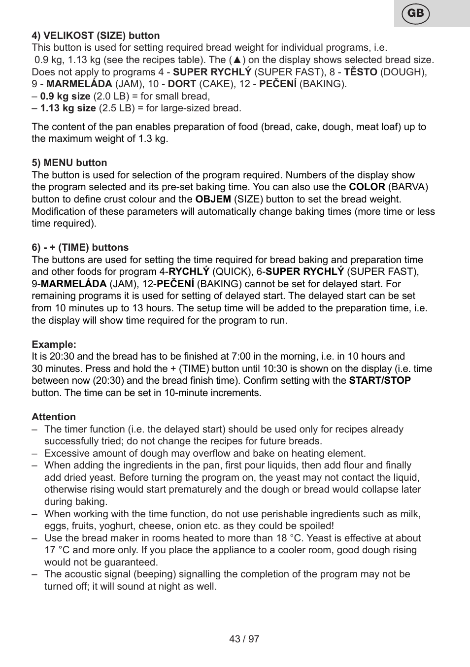 ETA Crustum User Manual | Page 43 / 100