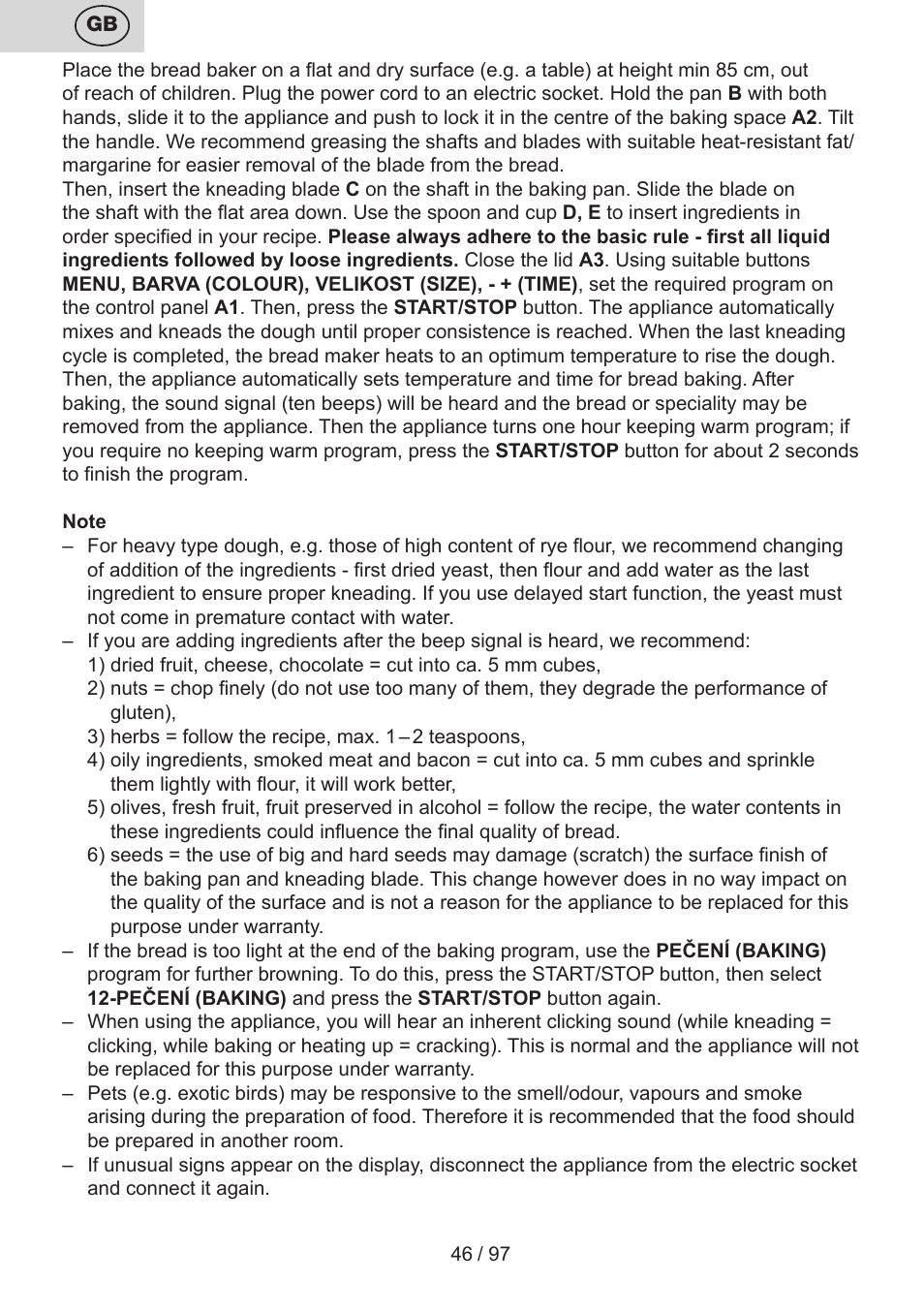 ETA Crustum User Manual | Page 46 / 100