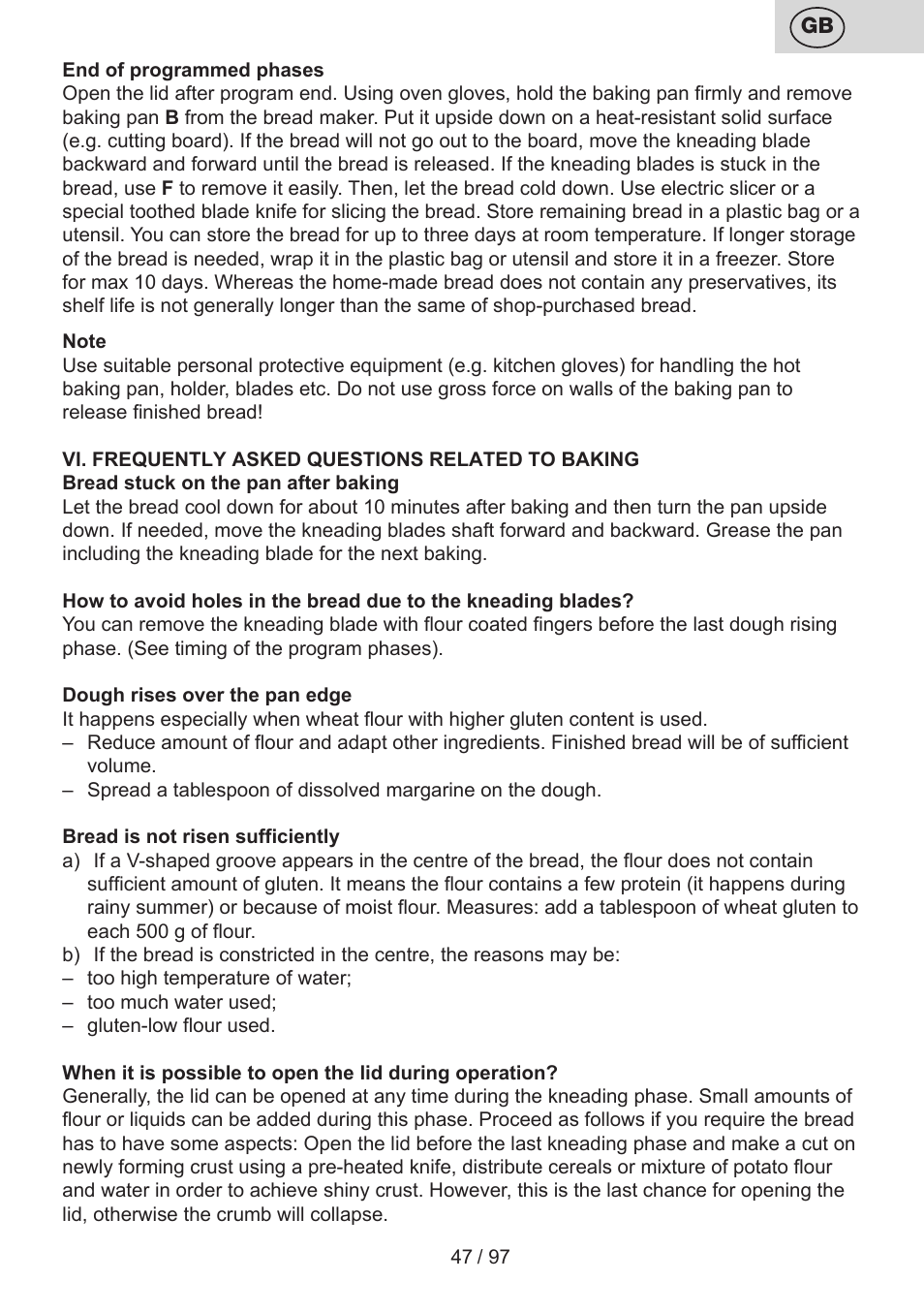 ETA Crustum User Manual | Page 47 / 100